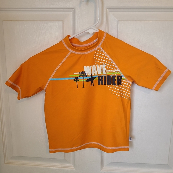 (1607) Flapdoodles Children's Outdoor Sun/Swim Shirt, UPF-50, Size: 5 Orange - Picture 2 of 12